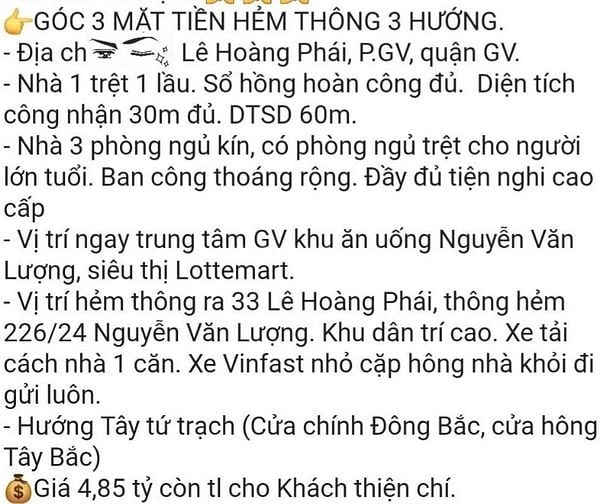 Bán nhà Nguyễn Đình Chính, Phú Nhuận, DT 4,3x6,5m, trệt, 3 lầu, 5,7 tỷ