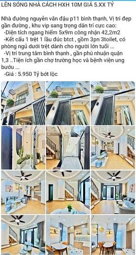 Bán nhà Nguyễn Đình Chính, Phú Nhuận, DT 4,3x6,5m, trệt, 3 lầu, 5,7 tỷ
