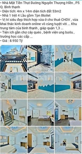 Bán nhà Nguyễn Đình Chính, Phú Nhuận, DT 4,3x6,5m, trệt, 3 lầu, 5,7 tỷ