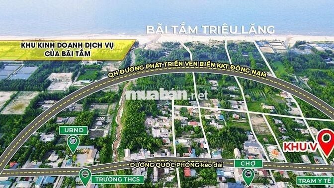 GIA ĐÌNH CẦN BÁN LÔ ĐẤT NẰM GIỮA QUẢNG TRƯỜNG BIỂN NAM CỬA VIỆT