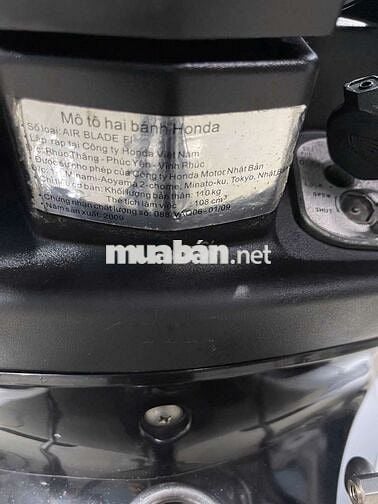 BÁN AIRBLADE 110 FI 2009 XE CỌP  BS63 MỘT  CHỦ 