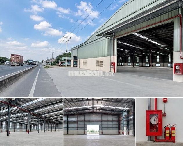 CHO THUÊ KHO 1.300M² MẶT TIỀN QUỐC LỘ 1A – SẴN PCCC – GIÁ CHỈ 50K/M²