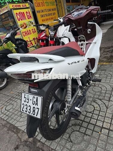 Honda Wave Thái 125cc 2024 Trắng đỏ 4000 km