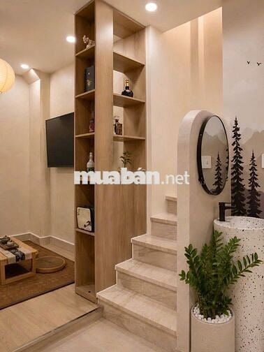 NHÀ ĐẸP LÊ QUANG ĐỊNH 2 TẦNG 2 PN DTSD 39M2 NGANG LỚN 5.5 TẶNG FULL NT