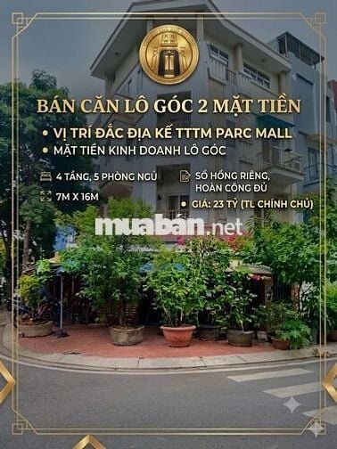MẶT TIỀN KD GÓC 2 MẶT TIỀN Q.8, NGANG 7M, KẾ PAC MALL CAO LỖ, 120M²