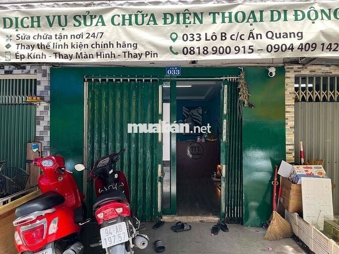 Cho Thuê Tầng Trệt 033 Lô B C/Cư Ấn Quang, vừa ở vừa kinh doanh