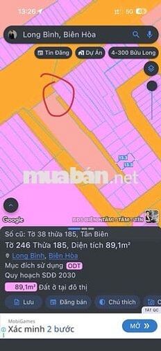 BÁN NHÀ 3 TẦNG GẦN CHỢ TÂN BIÊN, BIÊN HÒA – DIỆN TÍCH 89,1M² (NGANG 6,
