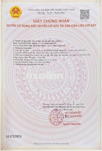 cần bán - 45m mặt tiền lê phụng hiểu, p3 bảo lộc