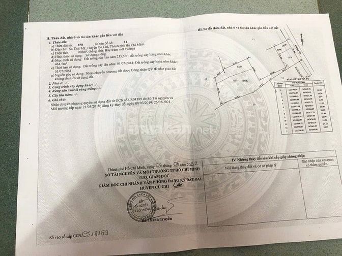 Cần gấp giảm 2,7tỷ Đất thổ cư 1000m2 ngay tỉnh lộ 7