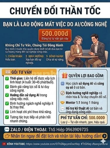 Tư vấn Online 1 kèm 1 - Học lại nghề