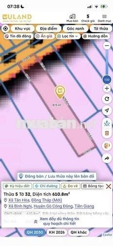ĐẤT THỔ CƯ MẶT TIỀN HUYỆN LỘ 19 - GÒ CÔNG, TIỀN GIANG