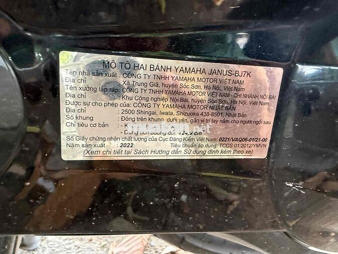 Yamaha Janus-BJ7K 2022 Đen 124.9cc