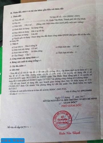BÁN NHÀ MẶT TIỀN KINH DOANH : 8A THÁI THỊ NHẠN - P. 10 - Q. TÂN BÌNH