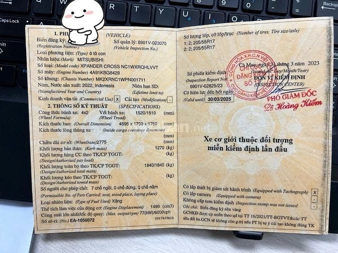 Cần bán xpander cross 2022 đăng ký t4 2023, nhập khẩu