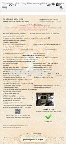 Mercedes-Benz Sprinter 2009 Tải van3 người 1t530kg