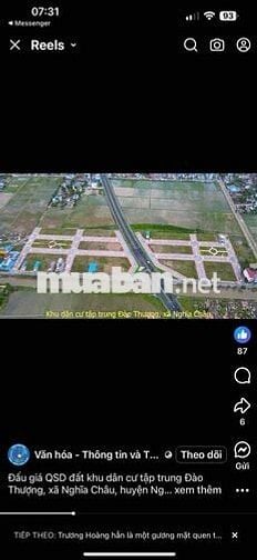 đất dân cư tập chung nghĩa châu, hướng nam,