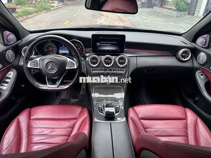 Mercedes-Benz C300 AMG 2016 Đen nội thất đỏ