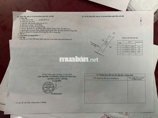 BÁN ĐẤT ĐỐI DIỆN CỤM CÔNG NGHIỆP PHONG NẪM – Thiện Chí Chốt Ngay