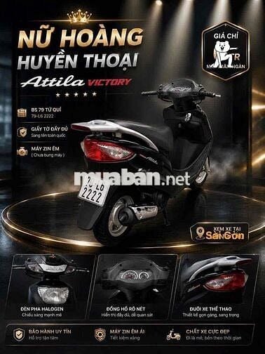 Attila Victory 2007 125cc Đen Nữ