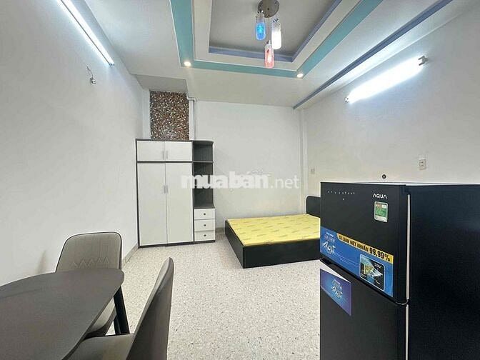 STUDIO FULL ĐẦY ĐỦ NỘI THẤT GIỜ GIẤC TỰ DO NGAY NGÃ 4 BỐN XÃ
