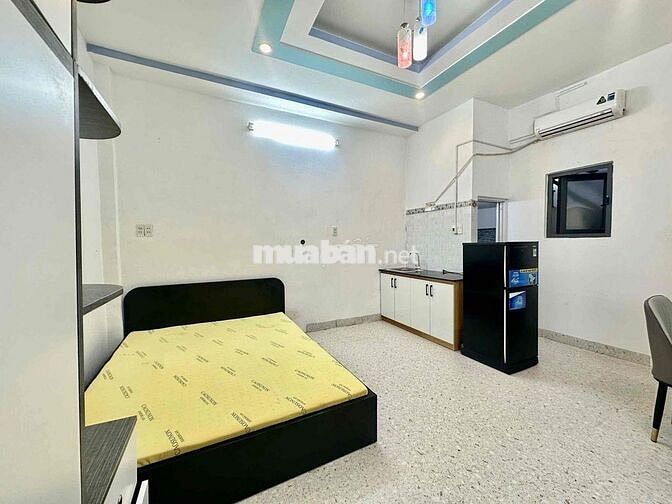 STUDIO FULL ĐẦY ĐỦ NỘI THẤT GIỜ GIẤC TỰ DO NGAY NGÃ 4 BỐN XÃ