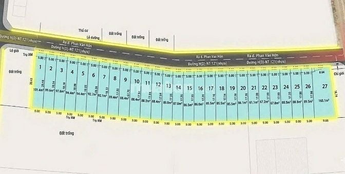 Bán đất thổ cư Dt 100m2 mặt tiền đường Xuân Thới Thượng 53