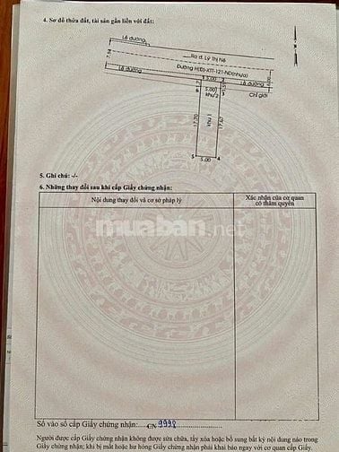 Bán đất thổ cư Dt 100m2 mặt tiền đường Xuân Thới Thượng 53