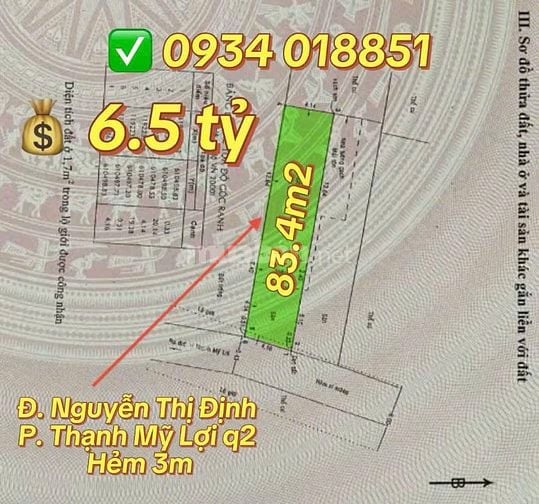 Bán đất hẻm ô tô , đ. Lê Văn Thịnh rẽ vào 