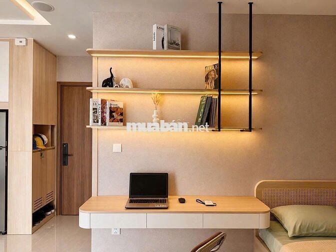 Cho thuê 1PN giá 6tr/tháng sẵn rèm, ML, máy giặt, bao PQL 3 tháng