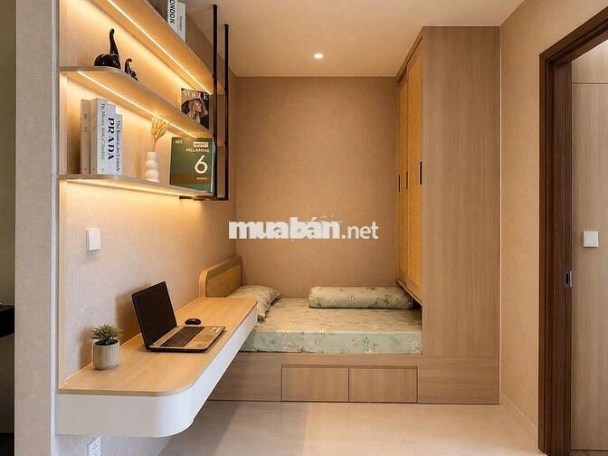 Cho thuê 1PN giá 6tr/tháng sẵn rèm, ML, máy giặt, bao PQL 3 tháng