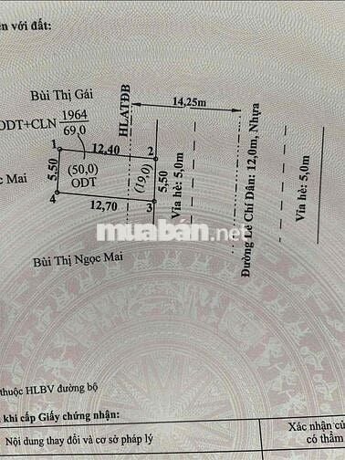 CHÍNH CHỦ BÁN MẶT TIỀN KD LÊ CHÍ DÂN 20m - 1ty950