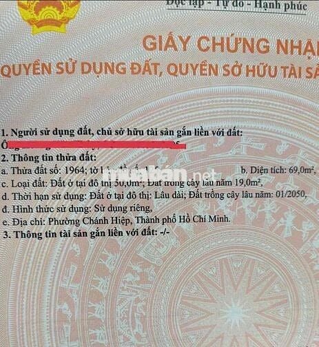CHÍNH CHỦ BÁN MẶT TIỀN KD LÊ CHÍ DÂN 20m - 1ty950