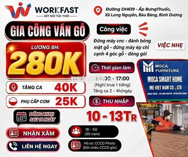 Tuyển Việc làm khu vực bình dương