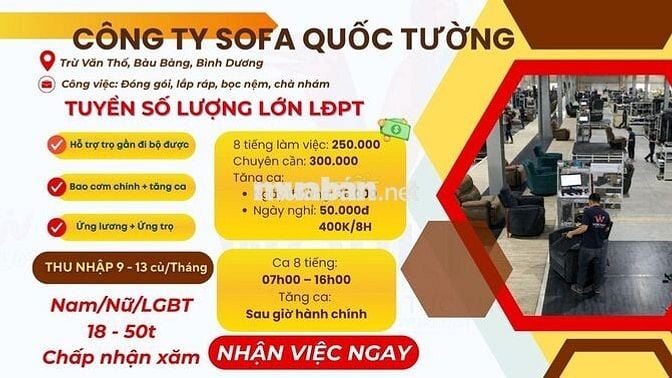 Tuyển Việc làm khu vực bình dương