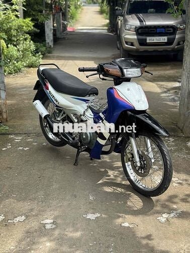 Suzuki Satria 2k 120 6 số Trắng Xanh Đen Hậu Giang