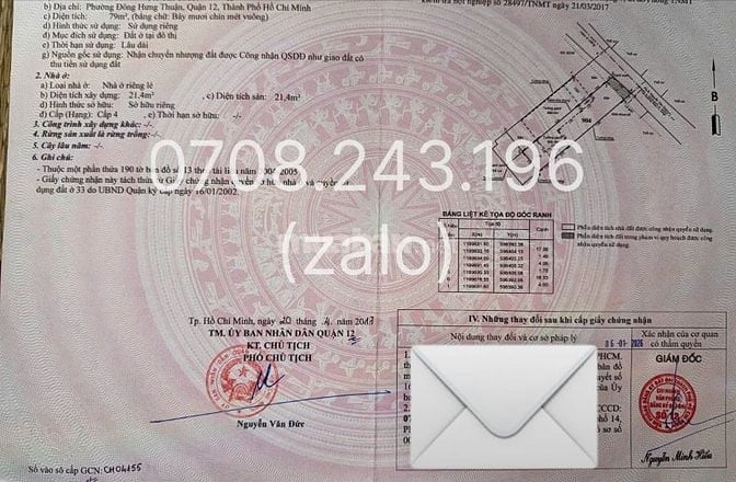 ĐẤT NỀN ĐẸP 79M (NHÀ SẴN) NGAY SAU GALAXY NGUYỄN VĂN QUÁ, Q.12