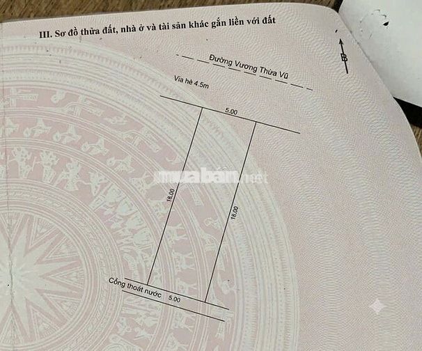 SIÊU PHẨM BIỂN. Bán đất mặt tiền Vương Thừa Vũ,cách biển 150m,DT 90m2