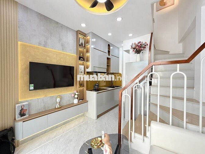 NHÀ MỚI 3 TẦNG FULL NỘI THẤT - 2 PN 3WC - DTSD 41M2 - SÁT MẶT TIỀN