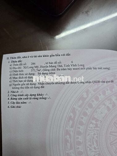 Bán đất mặt tiền tặng nhà nghỉ dưỡng