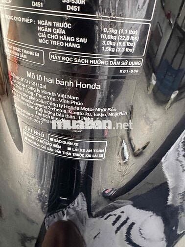Honda SH125i ABS 2018 Đen 18000 km
