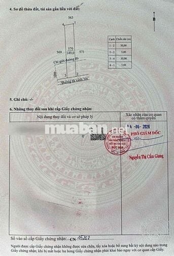 Chủ cần bán gấp lô 5x30 thổ cư 100% – chỉ 850 triệu bao sang tên
