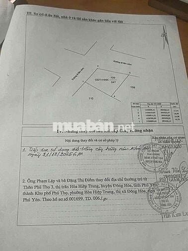 LÔ GÓC TẠI KHU PHỐ PHÚ THỌ - PHƯỜNG HOÀ HIỆP