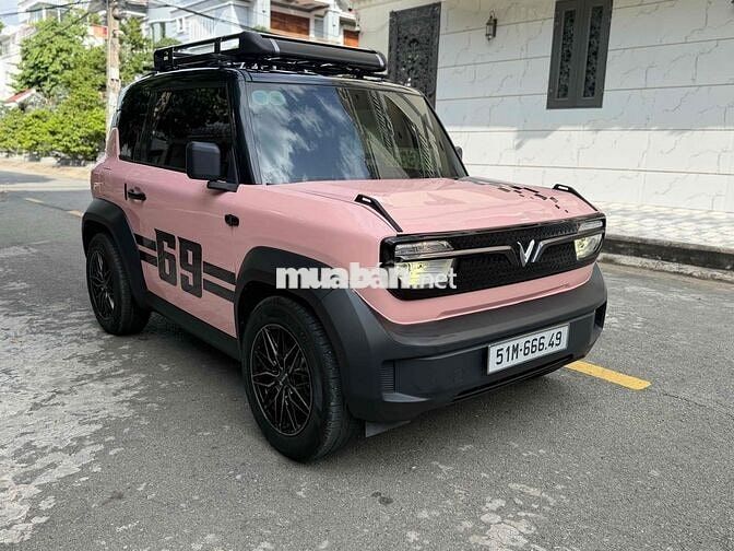 VinFast VF3 Hồng 2024 thuê pin odo 18nghìn km