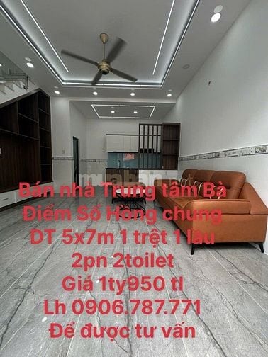 NHÀ BÀ ĐIỂM 5X7m gần bến xe An Sương
