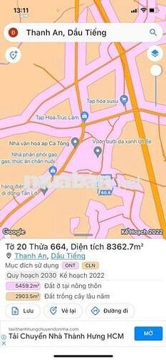 GIÁ 1.3 TỶ - ĐƯỜNG NHỰA 5M, 310 M2, THỔ CƯ,  HỒ CẦN NÔM BÌNH DƯƠNG
