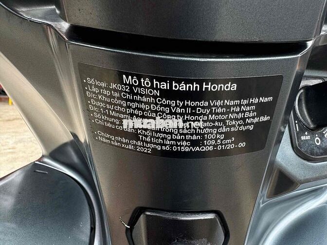 Honda Vision 2022 Xanh nhám 109.5 cm3