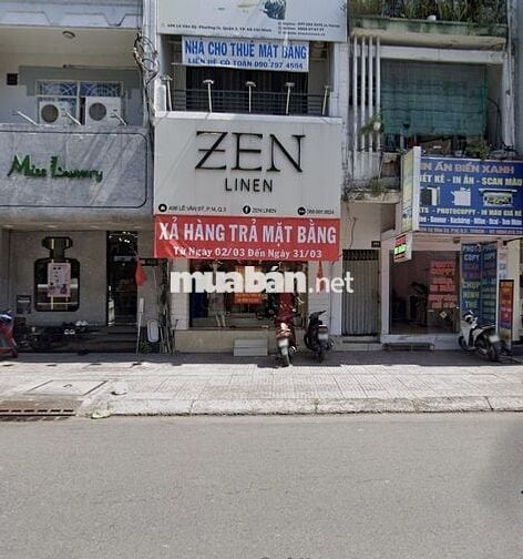Cho thuê mặt bằng mặt tiền 496 Lê Văn Sỹ Q3