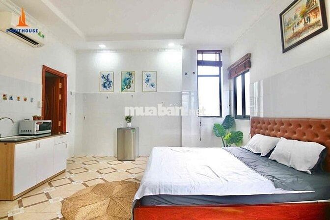 STUDIO NHIỀU CỬA SỔ THOÁNG NỘI THẤT GÀN CẦU VƯỢT BA THÁNG HAI QUẬN 10