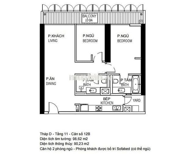 Bán căn hộ 2PN view biển Mỹ Khê -Soleil Ánh Dương-Đã vận hành Wyndham 