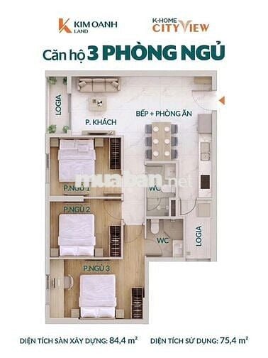 Căn 2PN Được Quan Tâm Nhiều Nhất Tại Dự Án Nhà Ở Xã Hội K-HomeCITYVIEW